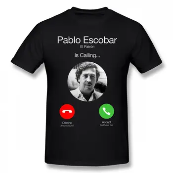 2019 Smešno Pablo Escobar Kliče Moški Majica S Kratkimi Rokavi Film Tees Vrhovi Unisex Tee