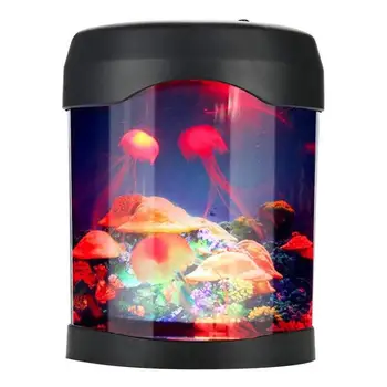 Mini Akvarij Meduze Lučka Noč Doma Dekor Povezave USB Barva Spreminja, Spalnica Električni Umetno Fish Tank LED Osvetlitev