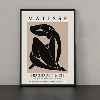 Minimalism Matisse Oljnih Slik Tisk na Platno Slog, Nordijska Plakatov in Fotografij Klasičnih Wall Art Slike za Dekoracijo Doma