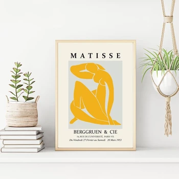 Minimalism Matisse Oljnih Slik Tisk na Platno Slog, Nordijska Plakatov in Fotografij Klasičnih Wall Art Slike za Dekoracijo Doma