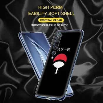 Črna anime Naruto Mehko Telefon Primeru za Xiaomi Mi Opomba 10 A2 8 10T Lite 10 Pro 5G 9T CC9 CC9E Poco X2 C3 X3 Kritje Lupini
