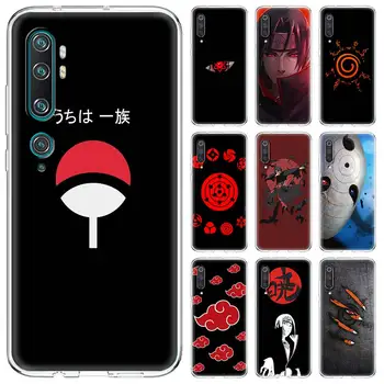 Črna anime Naruto Mehko Telefon Primeru za Xiaomi Mi Opomba 10 A2 8 10T Lite 10 Pro 5G 9T CC9 CC9E Poco X2 C3 X3 Kritje Lupini