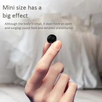 Šminka Oblikovan Mini Mono Slušalke Bluetooth 4.2 z Brezžično Polnjenje Skladišča Slušalke