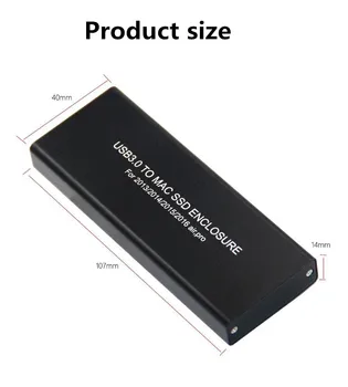 Za Apple Macbook Air Pro Retina 2013 /2016 Trdi Disk V Polje Usb3.0 USB na Mac SSD Primeru Ohišje A1466 A1465 A1398 A1502