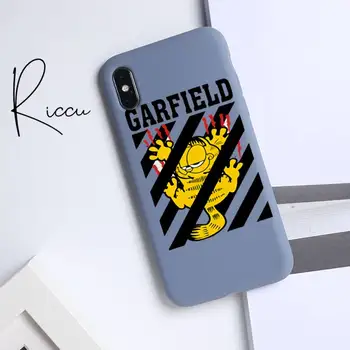 Cute anime Garfield Primeru Telefon za iPhone 8 7 6 6S Plus X SE 2020 XR 11 12 Pro mini pro XS MAX Sladkarije Zelena Silikonsko Ohišje