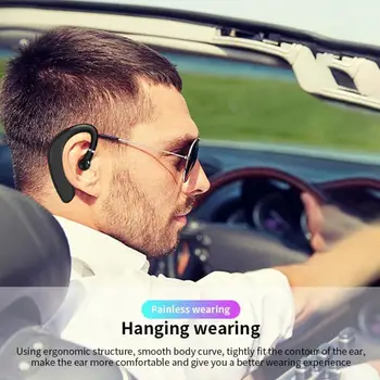 S109 Brezžične Bluetooth Slušalke Eno Uho Kavelj Poslovnih Stereo Slušalke Slušalke Za Prostoročno Uporabo Športne Slušalke Z Mikrofonom