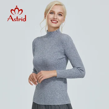 Astrid 2019 Jeseni nov prihod pulover vrh sivo ženske kakovost novih priljubljenih slim tanek bombaž modnih oblačil žensk pulover MS-003
