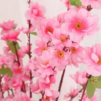 66 cm Roza Svileni Umetno Cvetje Slive Češnje Cvetovi Šopek DIY Poroko Ureditev Doma Dekor Venca Dih Ponaredek Cvetje