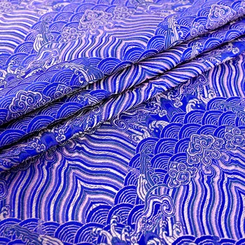 Vintage vzorec brocade žakarske tkanine zlati saten oblačilo material za šivanje cheongsam kimono