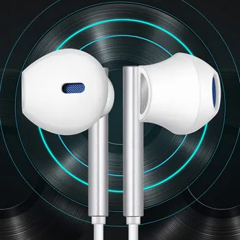 Moda Dynamic Drive Hi-Fi 6D Stereo Slušalke Extra Bass Čepkov Žične Slušalke z Mikrofonom, 3.5 mm Vtičnica za Slušalke za V Uho