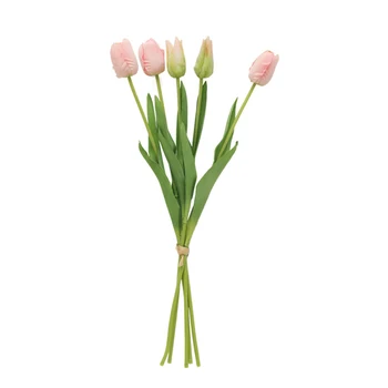 1Pcs 5Head Tulipanov Umetno Cvetje Pravi Dotik Artificiales Par Decora Šopek Cvetja Za Dom Darilo, Poročni Dekorativne Rože