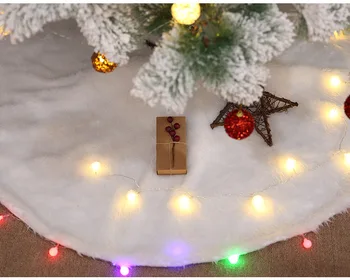 White Christmas Tree Krilo Plišastih Faux Krzna, Preproge Božič Talna Obloga Okraski Mat Drevo Krilo Božič, Novo Leto Stranka Odlikovanja