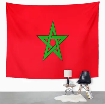 Tapiserija, Rdeče Maroški Maroko Zastavo Maroc Star Moroco Morocan Tapiserije Steni Visi za dnevno Sobo, Spalnica Domu