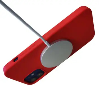 Za Iphone 12 Mini 12Pro Max Tekoče Silikona Primeru Magnetni Sesalni Pokrov Lupine Podpirajo Brezžično Polnjenje Polnilnik za iPhone 12