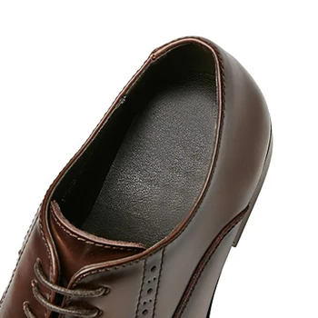 IMLINFEI Moški Čevlji Oxford Usnja Čevlji Poslovnih Formalno Čevlji Ročno izdelane Čipke-ups Poročni Čevlji