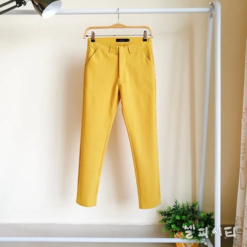 Plus velikost S-4XL hlače za ženske priložnostne pinkycolor oversize Gleženj-Dolžina Hlače Pomlad poletje ženska Sredi pasu Stretch svinčnik sopihanje