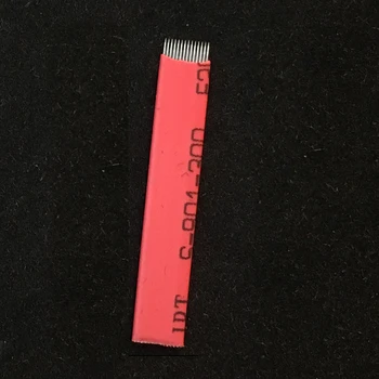 50pcs Red Ravno Lamina Microblading Igle 0,20 mm U Obliko 0,20 mm Tatoo Igle Trajno Ličenje Obrvi, ki Jih Brezplačna Dostava