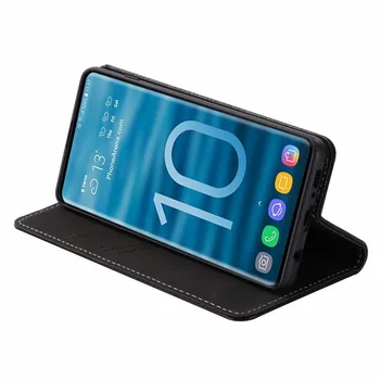 Za Samsung S8 S9 S10+ S7 Rob Opomba 8 9 Luksuzni Litchi vzorec PU Usnje Primeru fundas Za Samsung 10+ flip kartico sim kritje primera