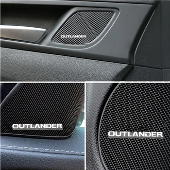 3D Avto Styling Nalepke Aluminija Simbol notranje zadeve zvok Zvočnika Značko za Mitsubishi Outlander 2018 2019