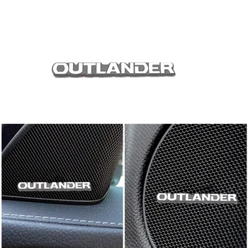3D Avto Styling Nalepke Aluminija Simbol notranje zadeve zvok Zvočnika Značko za Mitsubishi Outlander 2018 2019