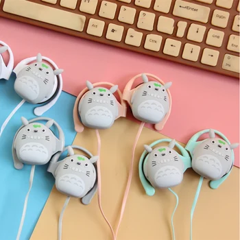 Barvita 3,5 mm Totoro Žične Slušalke DIY Cosplay Slušalke Z vgrajenim Mikrofonom 3D Stereo Risanka Lep Študent Totoro Slušalke