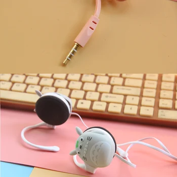 Barvita 3,5 mm Totoro Žične Slušalke DIY Cosplay Slušalke Z vgrajenim Mikrofonom 3D Stereo Risanka Lep Študent Totoro Slušalke