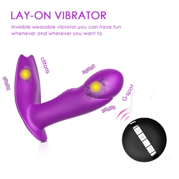Brezžični Daljinski Dildo, Vibrator Nosljivi Analni Čep, Vibrator G Spot Klitorisa Massager USB Polnjenje Ogrevanje Vibrator Adult Sex Igrača