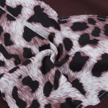 Ženska Moda in ženske Priložnostne Leopard Ljubezen, Tiskanje Proti-Vrat Dolg Rokav Svoboden T Shirt Vrhovi za ženske poletje женские футболки футболка