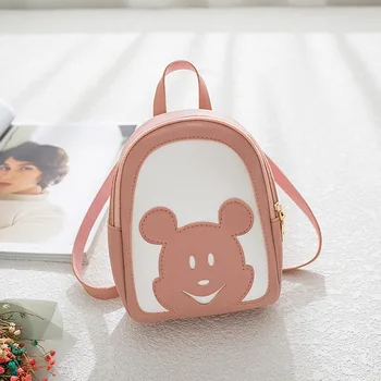 Disney Mickey mouse lady torba ženske Nahrbtnik PU risanka na prostem, potovanja nahrbtnik nepremočljiva novo nakupovalno vrečko