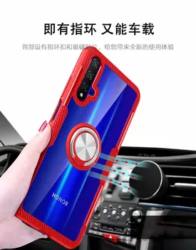 Za Huawei Honor 20 Pro Primeru Obroč Stojalo Magnet Prozorni Zaščitni Pokrov primeru za huawei honor 20 20pro honor20 lupini
