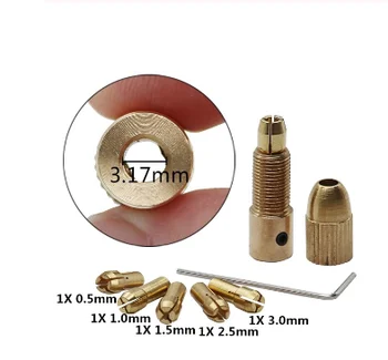 0.5-3 mm TONGFENGLH 7Pcs/set Malih Električnih Drill Bit Collet Micro Twist Chuck Orodje Kit Priljubljeni vroče prodaja