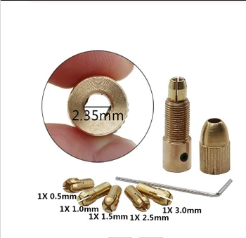 0.5-3 mm TONGFENGLH 7Pcs/set Malih Električnih Drill Bit Collet Micro Twist Chuck Orodje Kit Priljubljeni vroče prodaja