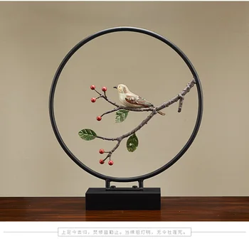 Veliko Božično DARILO VRH KUL office home trgovina modni Elegantno dekorativne umetnosti -obrtniški Železa živali ptica na veji umetnosti Model