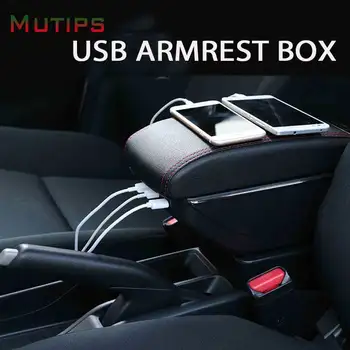 Mutips Za Mitsubishi prostor pribor armrest usnje škatla za shranjevanje usb roko ostalo sredinski konzoli avtomobilskih dekoracijo 2001-2005