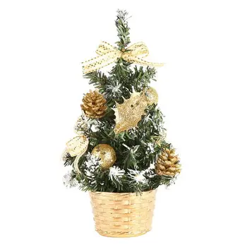 Družinski Božič Umetno Mini Tree Okraski za Mizo in Desk Vrhovi Širina 7.87
