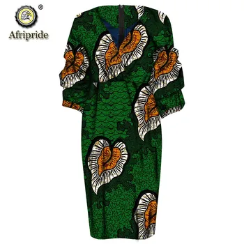 2019 Afriške ženske obleke dashiki čistega bombaža bazin riche dolgo luč rokav nov slog ankara tiskanja AFRIPRDE S1825026