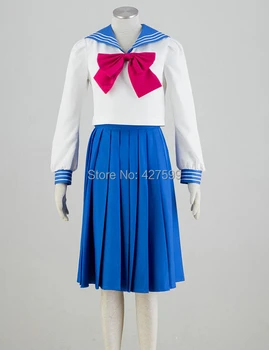 Sailor Moon Serena Tsukino Usagi Tsukino Šolsko Uniformo, Cosplay Kostum Mornar, Ki Bo Ustrezala