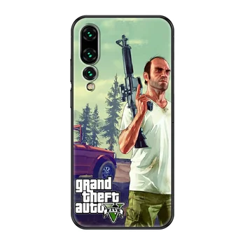 Igra Grand Theft Auto GTA 5 Telefon primeru Za Huawei P 8 10 20 30 Smart Plus 2019 Ž Pro Lite 2017 2019 črna moda nazaj luksuznih
