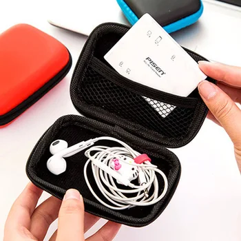 Barvita Zadrgo Slušalke Vrečko za Shranjevanje Primeru Za Ušesnih Čepkov Tipko Kovanec Težko Imetnik USB Slušalke Zaščitnik Kabel Organizator