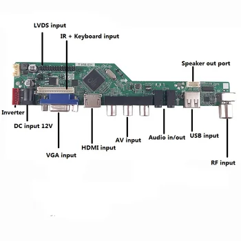 HDMI USB VGA AV AVDIO LCD LED TV 4 CCFL žarnice voznikova kartica Krmilnik Odbor zaslon Za za 19,0