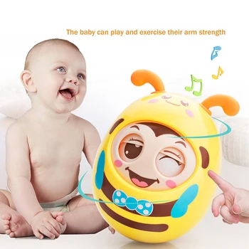 Mini Baby Teether Mešalniku Lutka Igrače Srčkan Klopotec Roly-poly Zabavno Novorojenčkov Zgodnje Učenje Izobraževalne Unisex Darilo Igrača za otroke