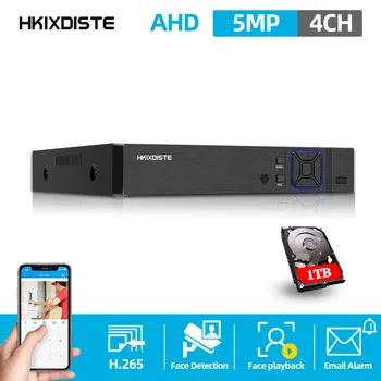 6in1 5MP AHD DVR Nadzora Varnosti CCTV Video Snemalnik DVR Hibridni DVR Za 1080P 720P Analogni AHD CVI TVI IP Kamero XMEYE 4ch