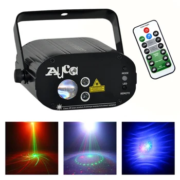 AUCD Mini Prenosni 9W RGB LED Lučka Auto Sound 200mW Projektor, Laser Luči za Počitnice Doma Stranka DJ Kažejo Razsvetljavo W-08RG